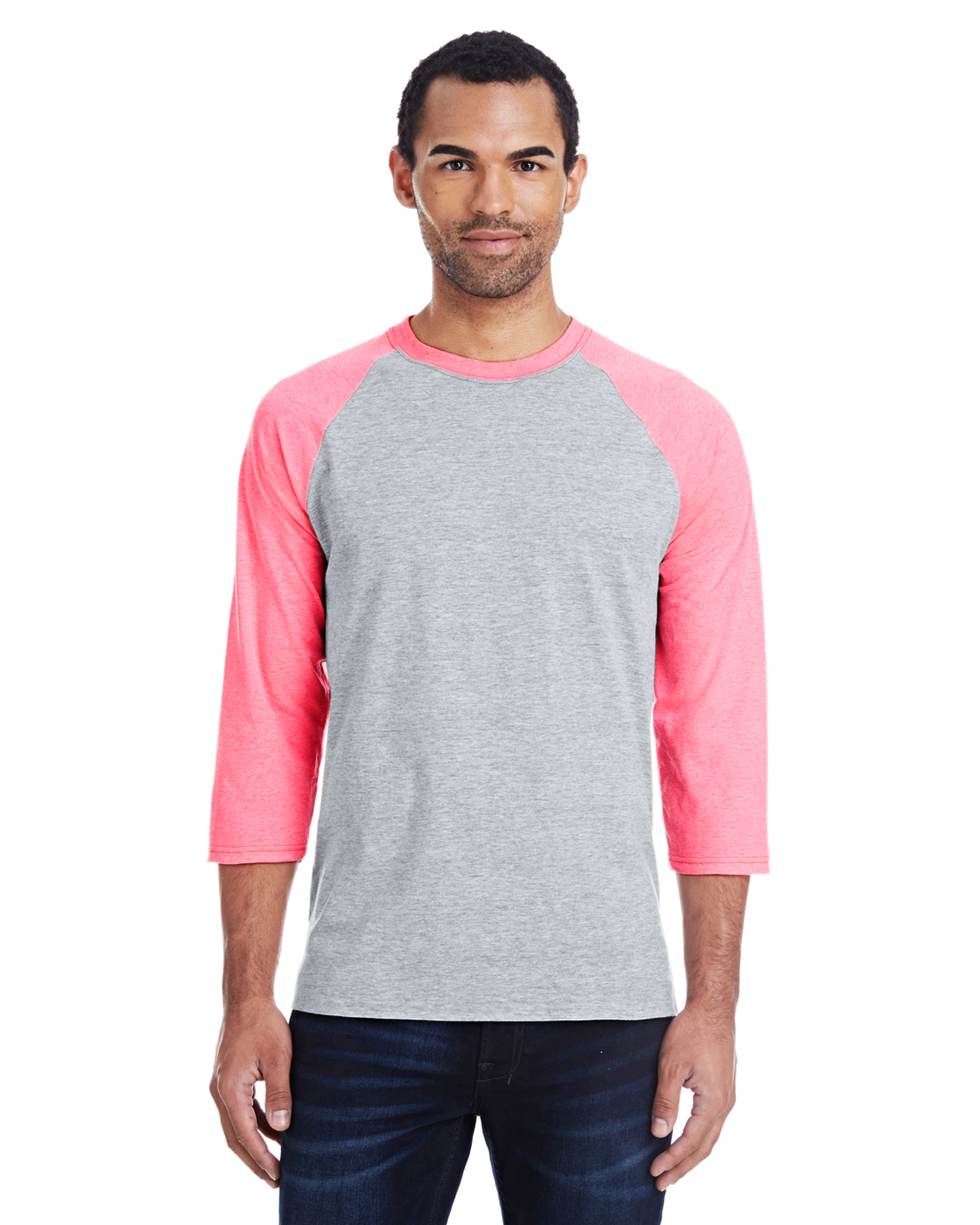 Hanes Men’s 4.5 oz., 60/40 Ringspun Cotton/Polyester X-Temp® Baseball T-Shirt