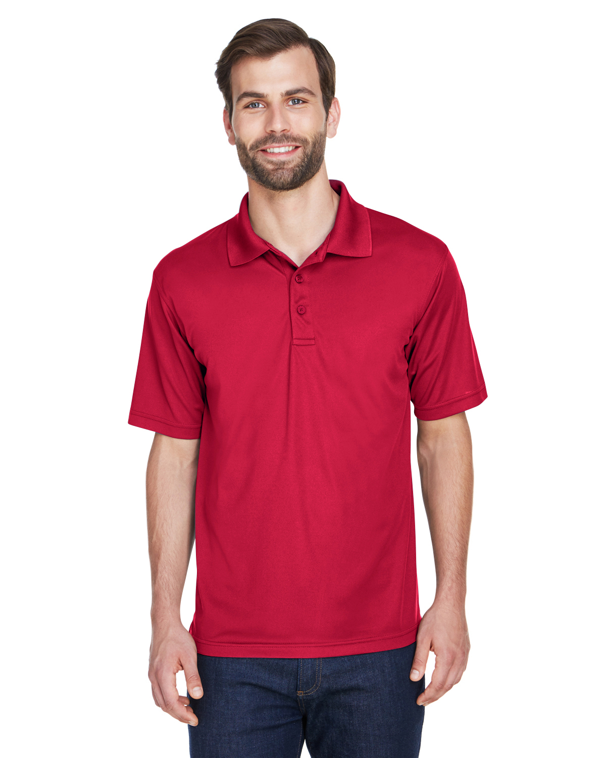 UltraClub Mens Cool & Dry Mesh Pique Polo