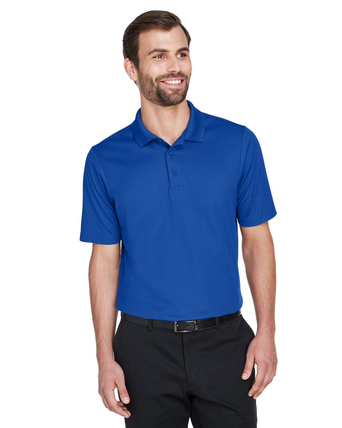 Devon & Jones CrownLux Performance Men's Plaited Polo