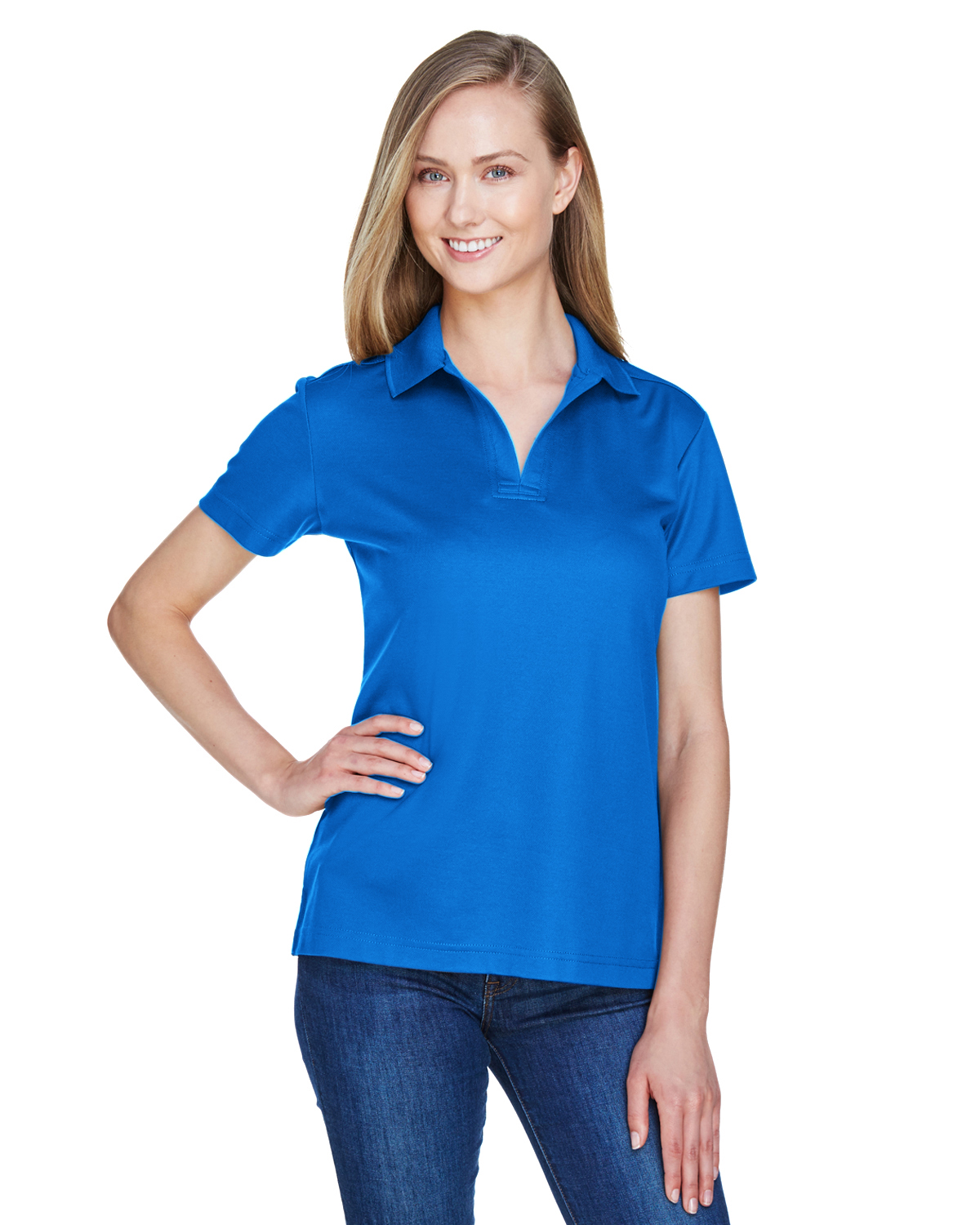 Devon & Jones CrownLux Performance Ladies' Plaited Polo