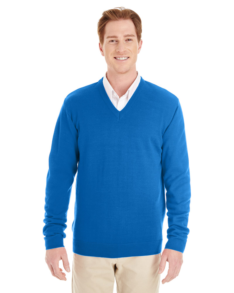 CLEARANCE ITEM Harriton Mens Pilbloc V-Neck Sweater