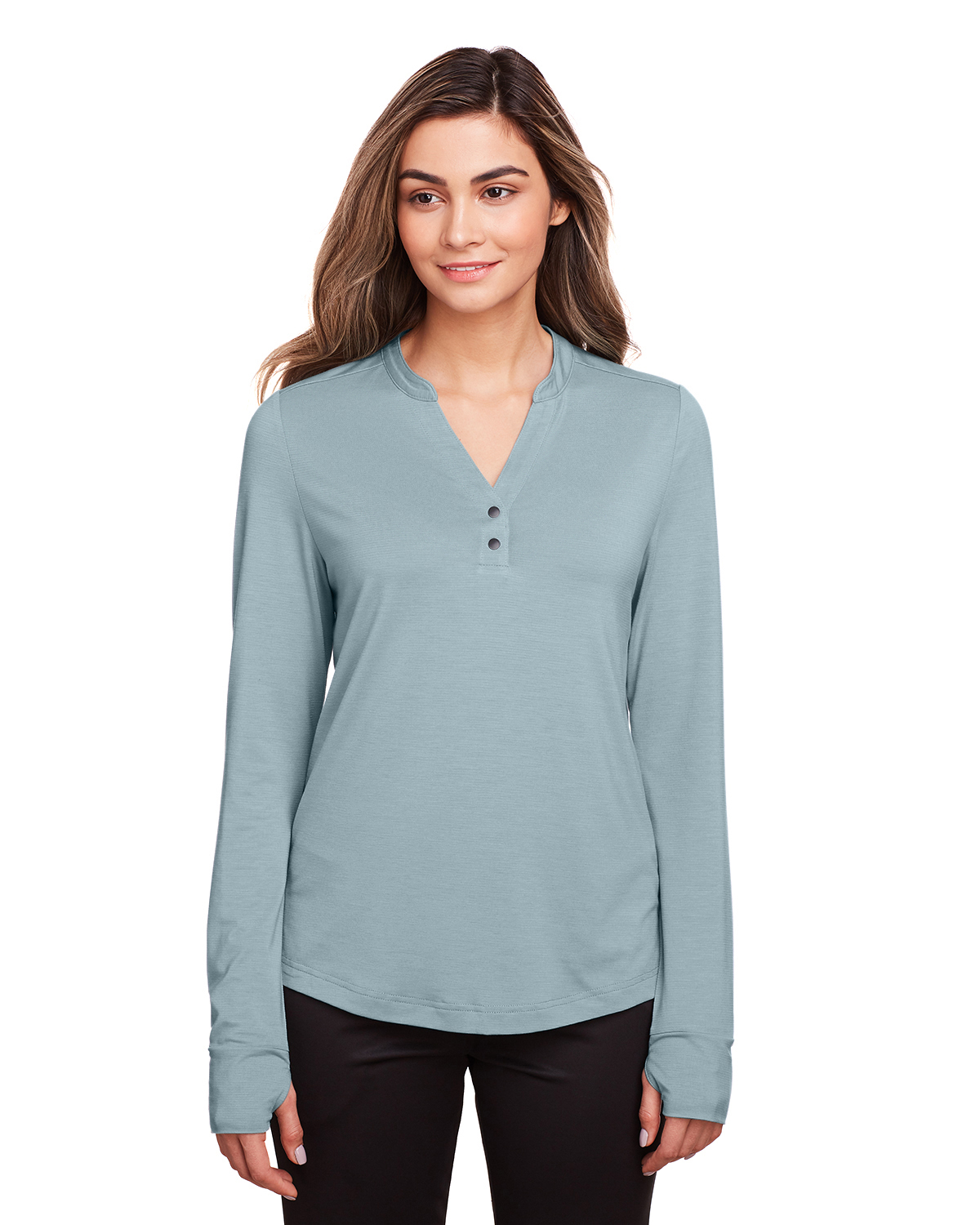North End Ladies Jaq Snap-Up Stretch Performance Pullover