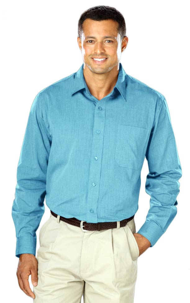 CLEARANCE ITEM Men's Long Sleeve Crossweave Shirt