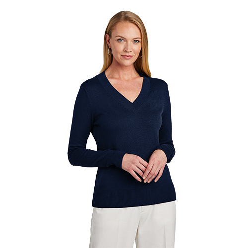 Brooks Brothers® Womens Cotton Stretch V-Neck Sweater