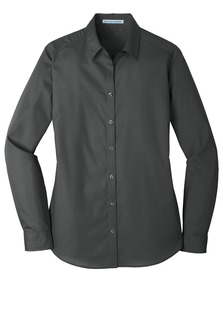 Port Authority® Ladies Long Sleeve Carefree Poplin Shirt