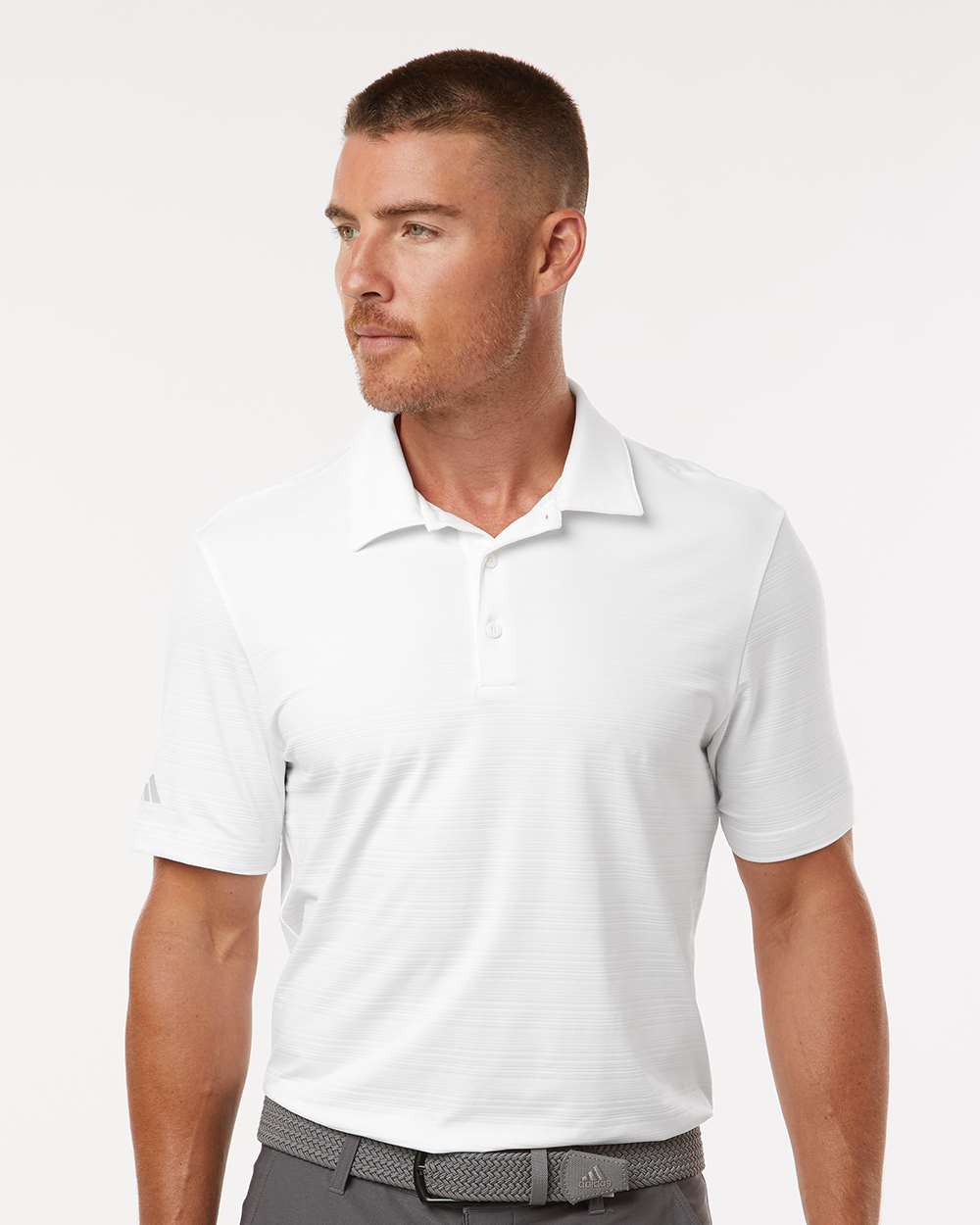 Adidas - Textured Stripe Polo 