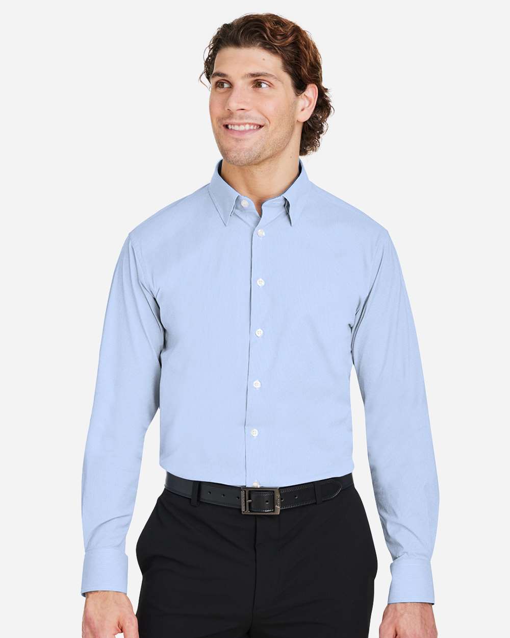 Devon & Jones Mens CrownLux Performance Microstripe Dress Shirt