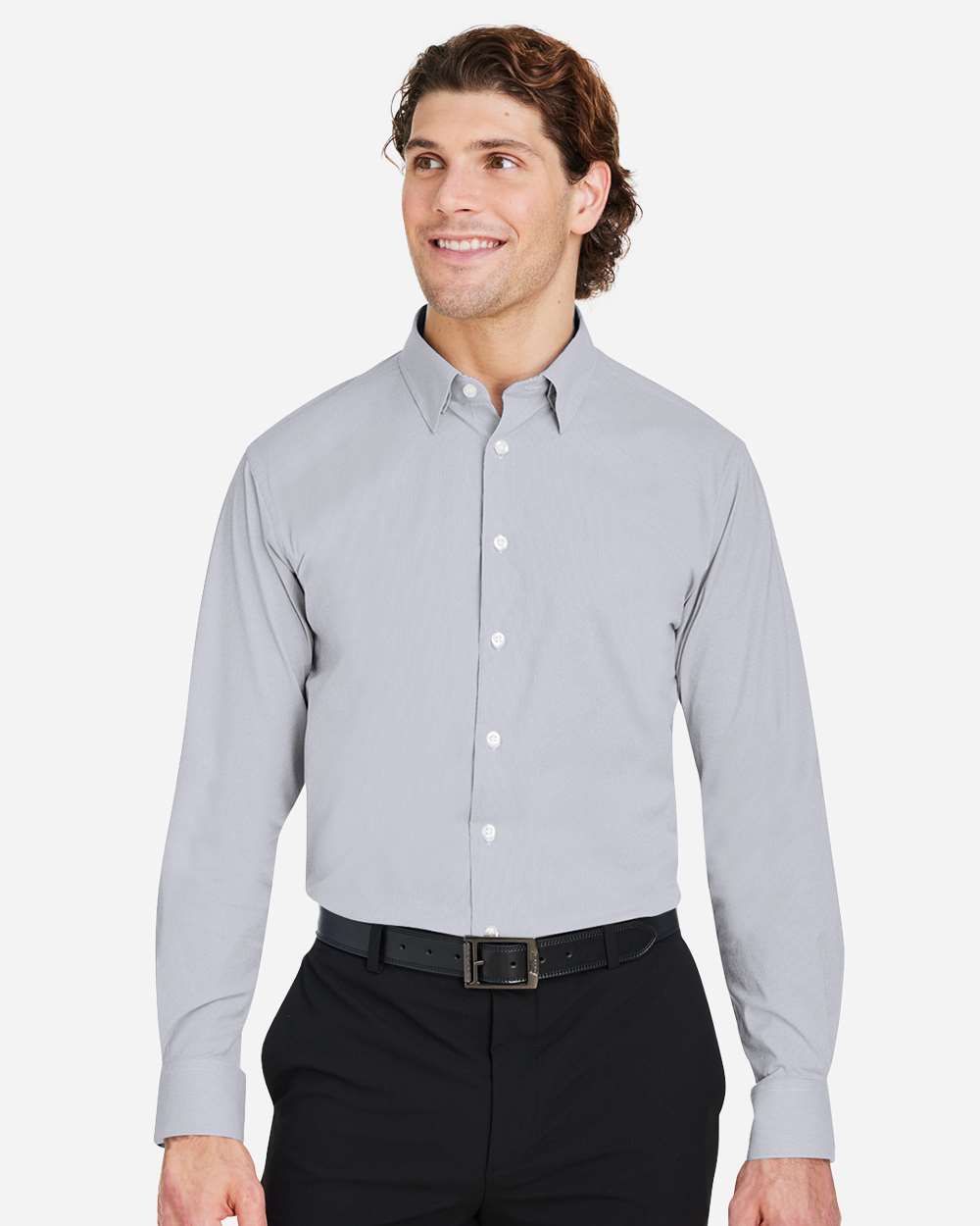 Devon & Jones Mens CrownLux Performance Microstripe Dress Shirt