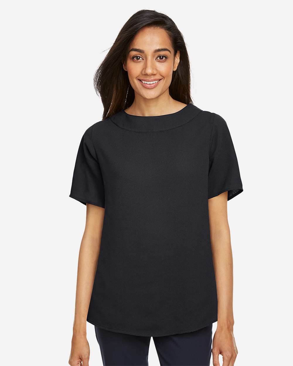 Devon & Jones Womens Perfect Fit Tie Front Blouse