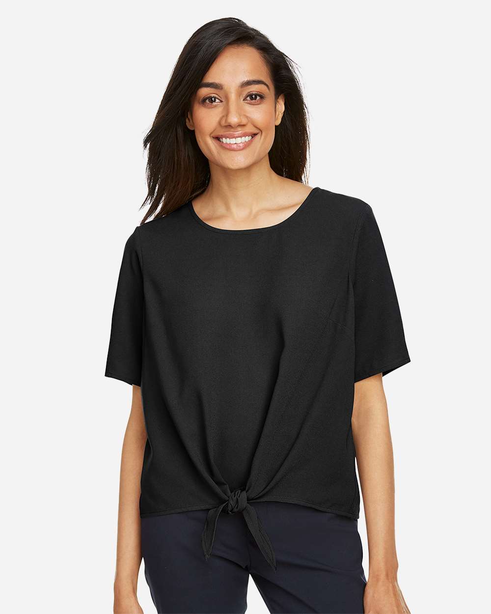 Devon & Jones Womens Perfect Fit Boat Neck Blouse