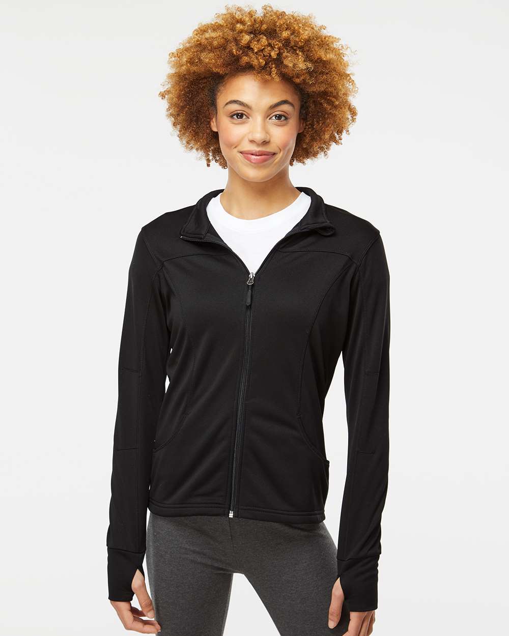 Independent Trading Co. Womens Poly-Tech Full-Zip Track Jacket