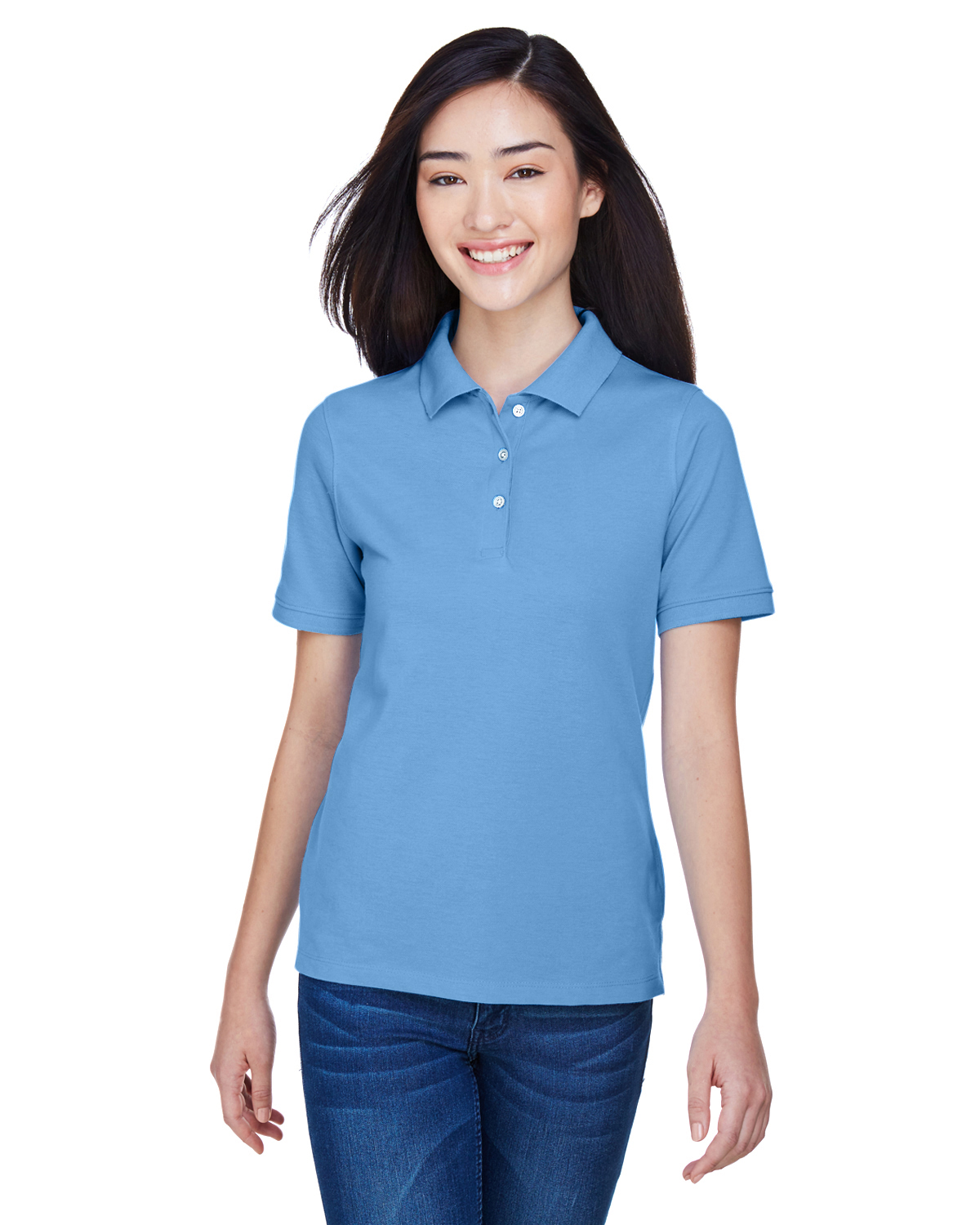 Harriton Ladies 5.5 oz. 
Easy Blend Polo