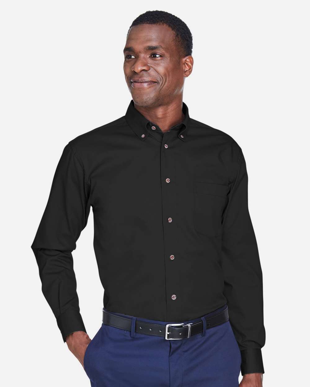 Mens Tall Easy Blend Long Sleeve Twill Dress Shirt