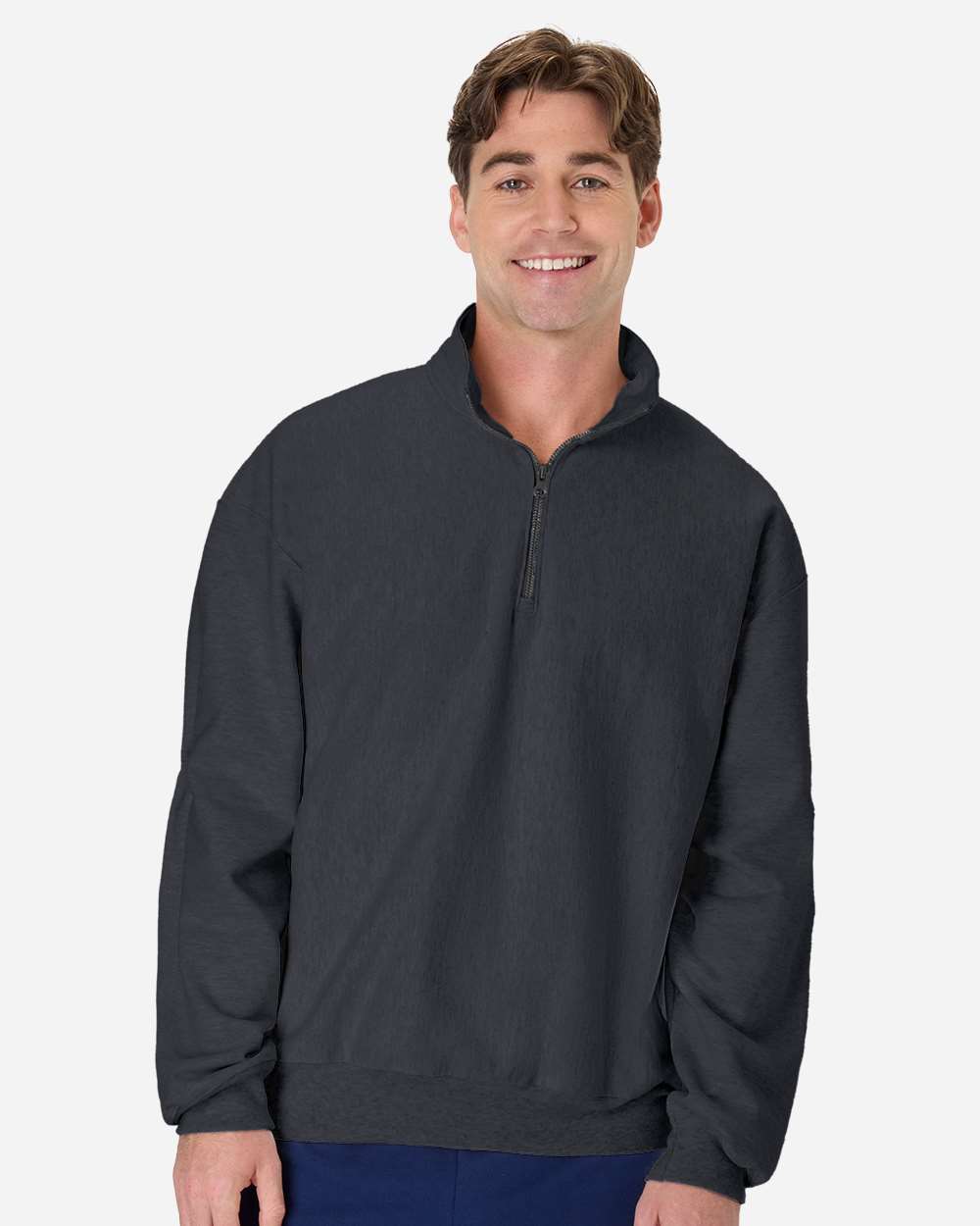 Hanes Mens Beefy® Sweats Premium Heavyweight Quarter-Zip Sweatshirt